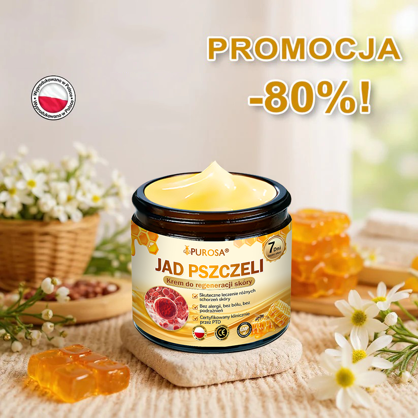 PUROSA®  Jad Pszczoły Kompleksowy Krem🥇pomaga w leczeniu problemów skórnych, takich jak: zmarszczki, blizny, plamy pigmentacyjne, rozstępy, trądzik, łuszczyca, egzema, zmiany skórne, podrażnienia, stany zapalne i inne problemy skórne🔥