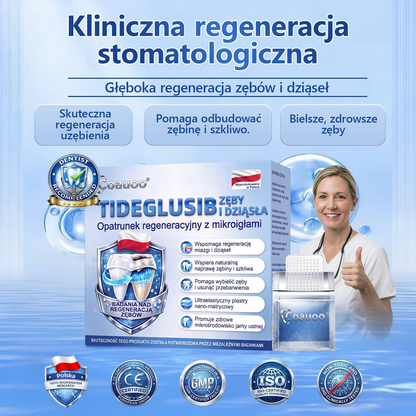 🦷 Pożegnaj nadwrażliwość i dyskomfort! 𝐂𝐨𝐚𝐮𝐨𝐨® paski oralne z Tideglusib – szybka regeneracja zębów i dziąseł 😊