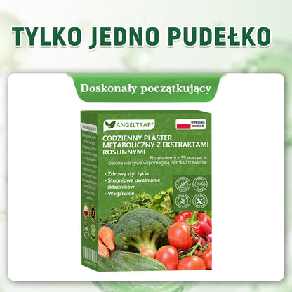👨‍⚕️Zalecana przez lekarza kombinacja | 🥬𝐴𝑁𝐺𝐸𝐿𝑇𝑅𝐴𝑃® Daily Vegetable Metabolic Patch · 39 Warzyw + Zielonych Roślin · Witaminy A–E · Plaster wspierający metabolizm i detoks