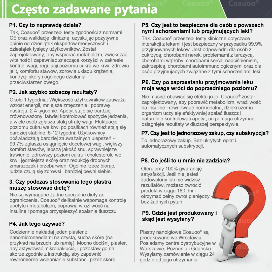 𝐂𝐨𝐚𝐮𝐨𝐨® Moringa × Berberyna × AMPK 10-w-1 Wsparcie metaboliczne, plaster z nanotechnologią mikroigłową  (Wystarczy raz dziennie, widoczne efekty w 7 dni) ✅ Na otyłość, wiotką skórę, cukrzycę, bezdech senny, problemy ze stawami i wiele innych ✨