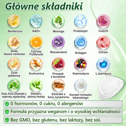 𝐂𝐨𝐚𝐮𝐨𝐨® Moringa × Berberyna × AMPK 10-w-1 Wsparcie metaboliczne, plaster z nanotechnologią mikroigłową  (Wystarczy raz dziennie, widoczne efekty w 7 dni) ✅ Na otyłość, wiotką skórę, cukrzycę, bezdech senny, problemy ze stawami i wiele innych ✨