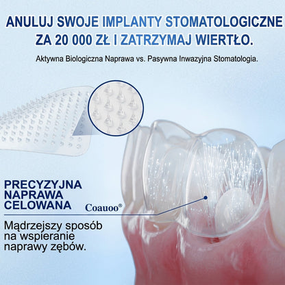 🦷 Pożegnaj nadwrażliwość i dyskomfort! 𝐂𝐨𝐚𝐮𝐨𝐨® paski oralne z Tideglusib – szybka regeneracja zębów i dziąseł 😊