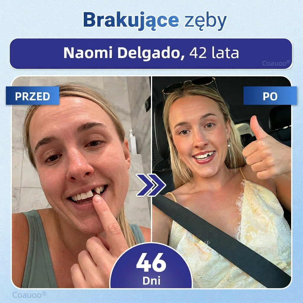 🦷 Pożegnaj nadwrażliwość i dyskomfort! 𝐂𝐨𝐚𝐮𝐨𝐨® paski oralne z Tideglusib – szybka regeneracja zębów i dziąseł 😊